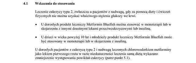 Wskazania wg ChPL