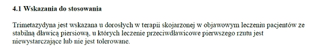 Wskazania wg ChPL