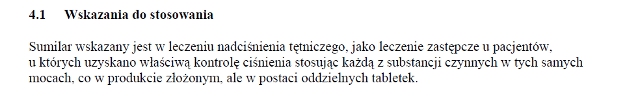 Wskazania wg ChPL