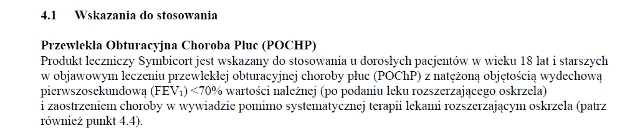 Wskazania wg ChPL