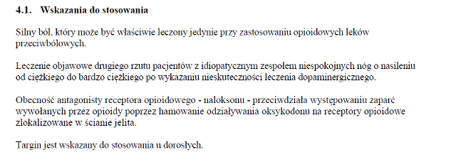 Wskazania wg ChPL