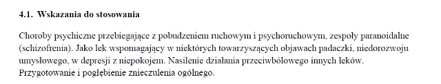 Wskazania wg ChPL