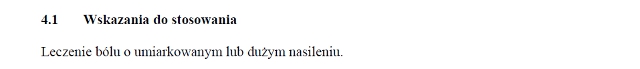Wskazania wg ChPL