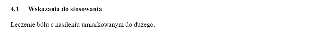 Wskazania wg ChPL