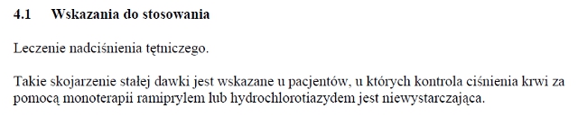 Wskazania wg ChPL
