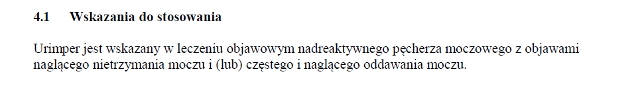 Wskazania wg ChPL