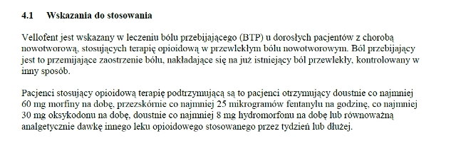 Wskazania wg ChPL