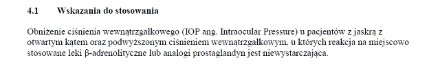 Wskazania wg ChPL