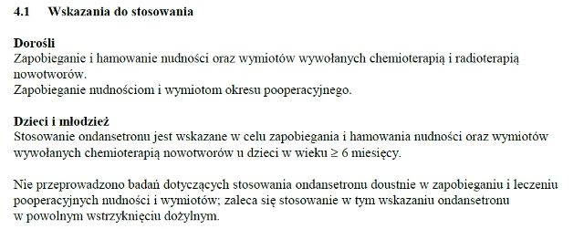 Wskazania wg ChPL