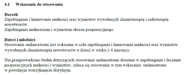 Wskazania wg ChPL